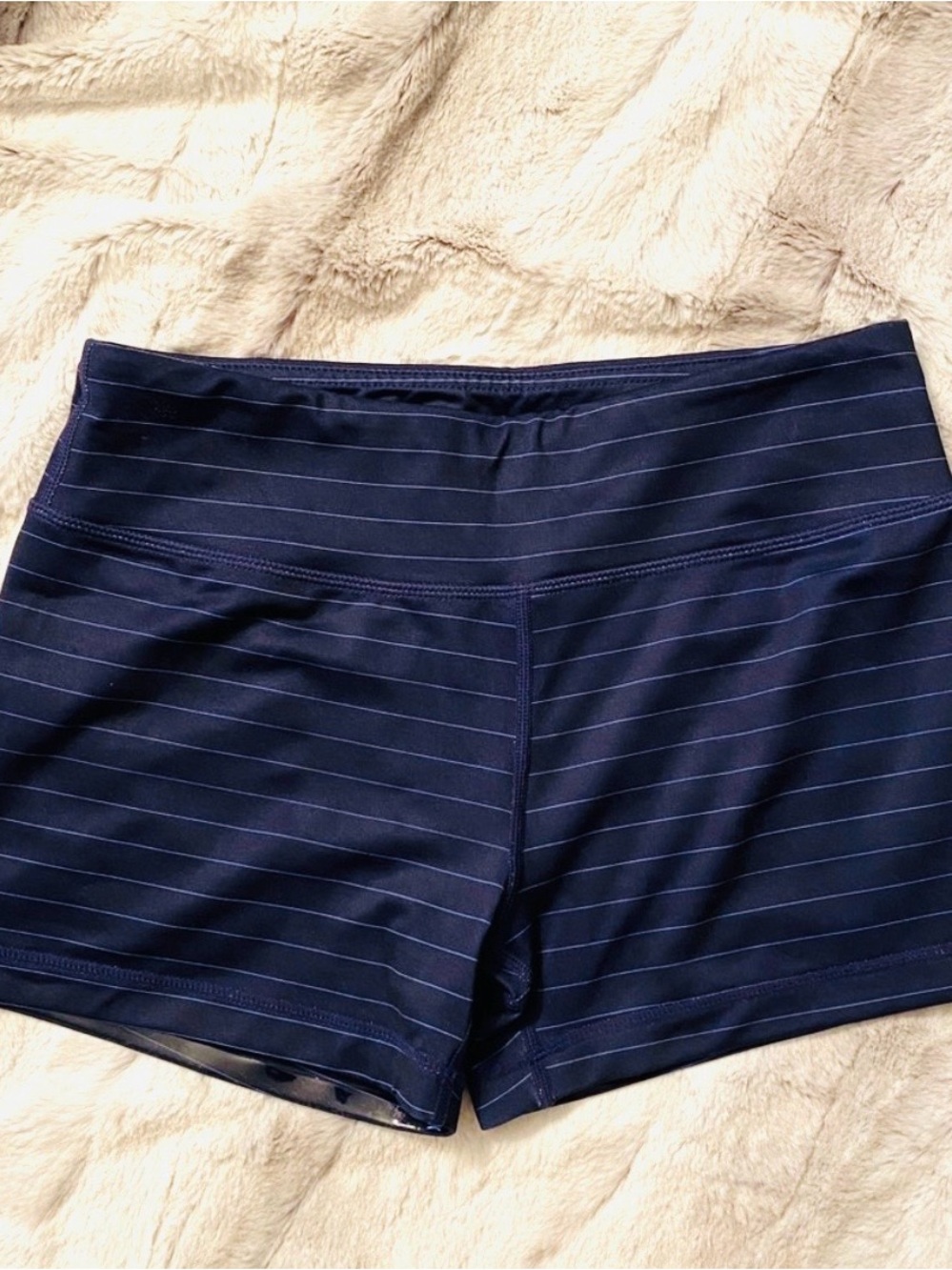Iab MFG Women’s Athletic Shorts - Black Striped - medium
